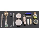 An interesting collection of 19th century and later miniature and small mostly silver items