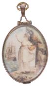 A Regency locket containing a possible portrait of Emma Hamilton c.1805