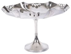 An early 20th century electroplated cake stand / tazza