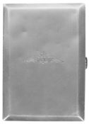 A silver RAF card case