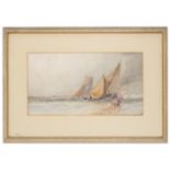 David Cox (Brit., 1783-1859) 'Fishing boats at sea', watercolour