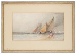 David Cox (Brit., 1783-1859) 'Fishing boats at sea', watercolour