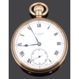 A 9ct gold Victorian J W Benson open faced pocket watch
