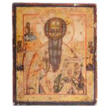 A Russian Provincial School icon of a Saint Nicholas, 19th/20th c.