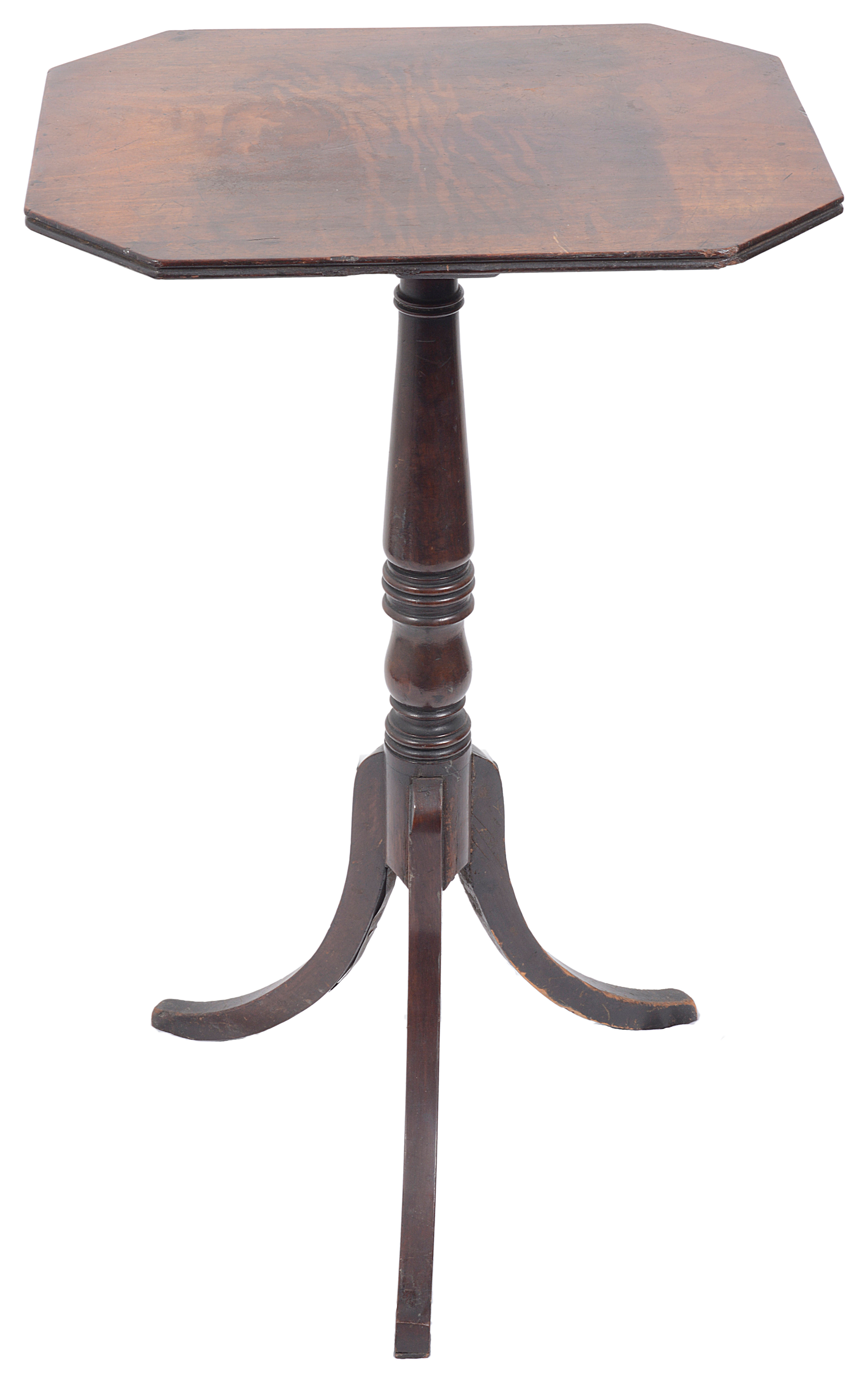 A Regency mahogany tripod wine table,