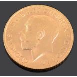 A George V gold full sovereign 1912