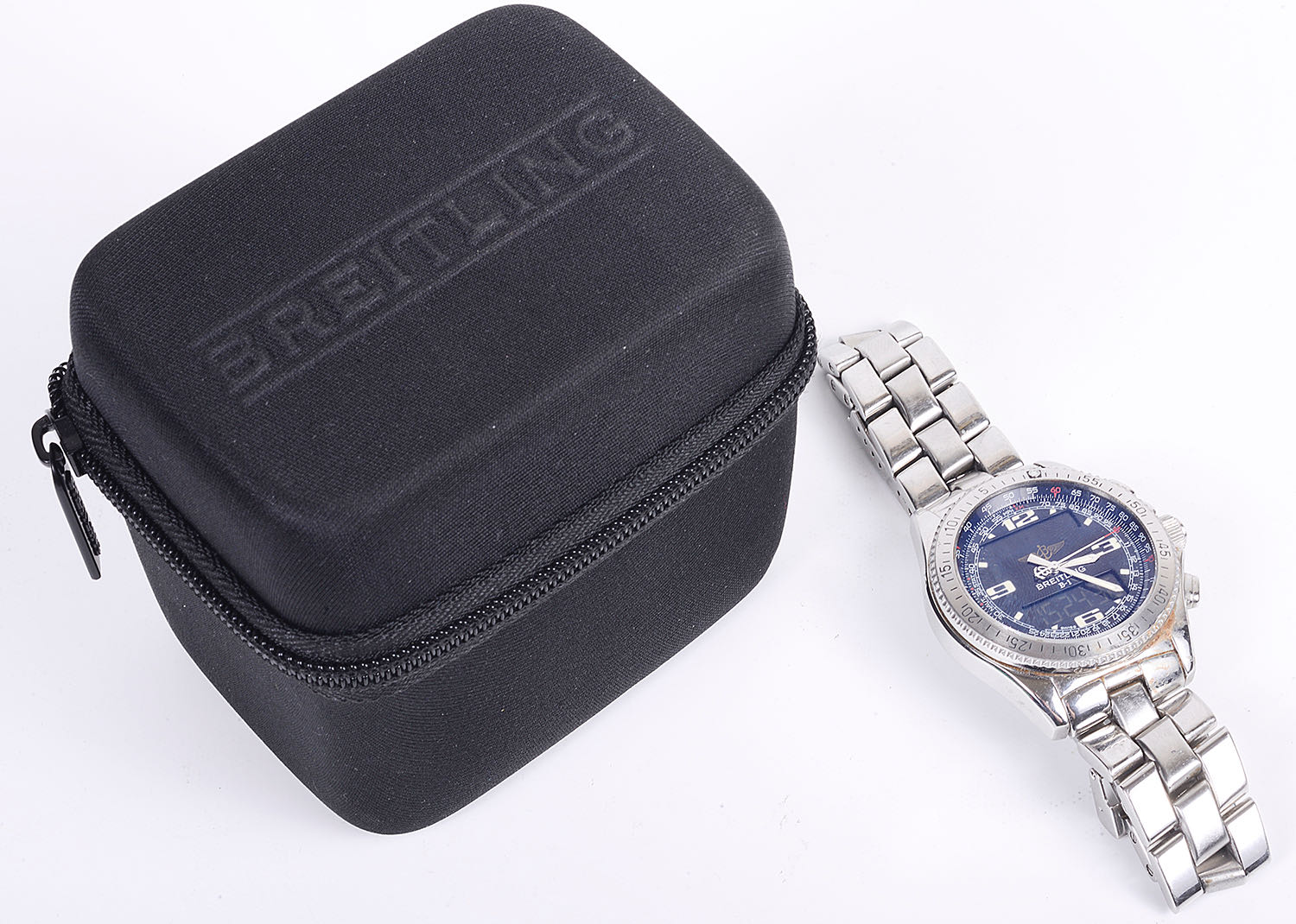 A gentleman's Breitling B-1 stainless steel chronograph wristwatch C.2000 - Image 3 of 3