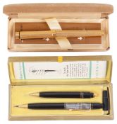 A Sheaffer Targa gold plated fountain pen