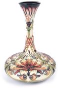 A Moorcroft 'Florian Dream' tube lined vase by Rachel Bishop