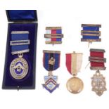 A small collection of Masonic medals