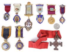 A collection of of mostly Masonic medals