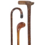 An early 20th century novelty folk art walking stick,