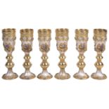 A set of six Cypriot silver gilt goblets