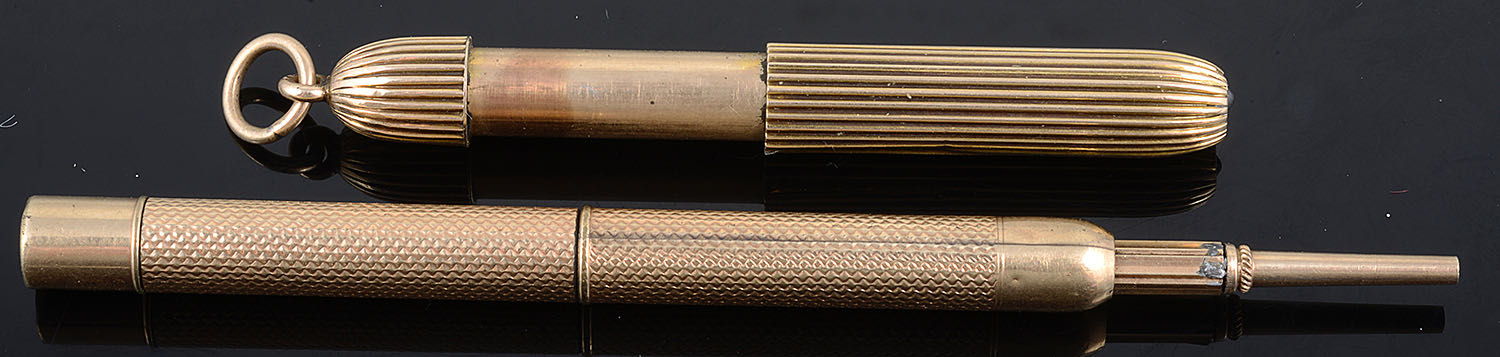 Two yellow metal propelling pencils - Image 2 of 2