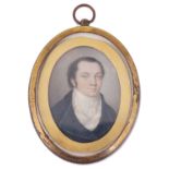 Early 19th century Brit. school portrait miniature of a gentleman