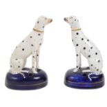 A pair of late 19th century Staffordshire Dalmatians