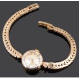 A ladies 9ct gold Omega wristwatch