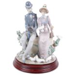 A large Lladro porcelain figure group 'A Quiet Afternoon"