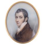 Attributed to Andrew Plimer (Brit. 1763-1837) portrait miniature