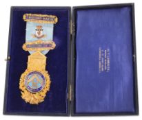 An 18ct gold and enamel Covent Garden Lodge Masonic medal