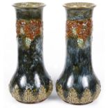 A pair of Royal Doulton stoneware vases