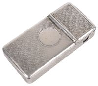 A Victorian silver combined silver vesta case