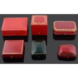 Six vintage jewellery boxes including Asprey