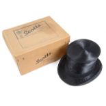 A Scott & Co. black silk top hat