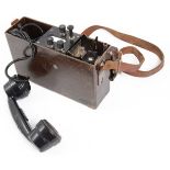 A Second World War Era Swedish Ericsson military field telephone