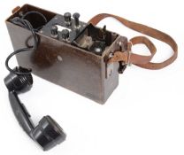 A Second World War Era Swedish Ericsson military field telephone