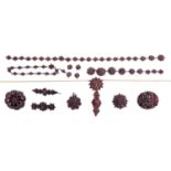 A collection of mainly Victorian Bohemian garnet set jewellery