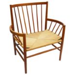 A Danish Jorgen Baekmark for FDB Mobler J82 oak lounge chair c.1963