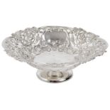 A late Victorian silver pedestal dish