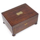 A late Georgian rosewood box