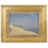 Late 19th c. Brit. School 'Sand dunes', oil on board