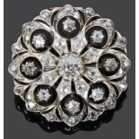 An attractive Victorian diamond set pendant brooch