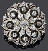 An attractive Victorian diamond set pendant brooch