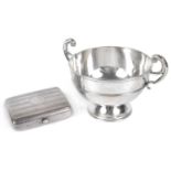A Edward VII silver twin handled cup