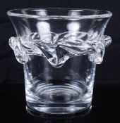 Mid 20th century Fr. Daum crystal ice/champagne bucket of trumpet form