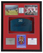 Official Wembley Memorabilia: A limited edition framed presentation seat back from 1966 World Cup