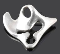 A Danish Henning Koppel for Georg Jensen silver Amoeba brooch No 322