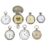 A Swiss .800 silver full hunter pocket watch for the Turkish market; others (7)