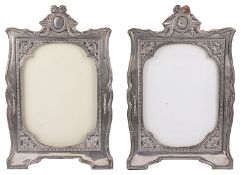 A large pair of Edward VII silver photograph frames (2)