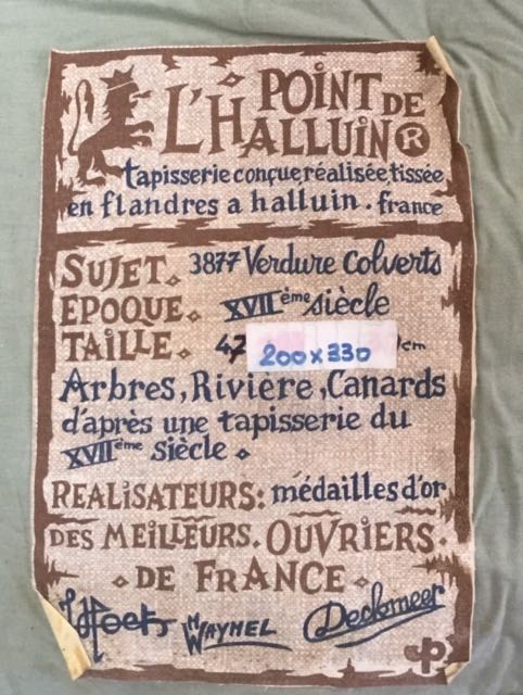 A large contemporary French Point de L'Halluin verdure tapestry wall hanging - Image 2 of 2