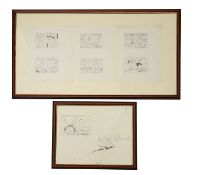 Tony Hart (1925-2009) 'Untitled' original cartoons, pen and ink (2)