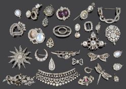 A collection of 18th Century and later paste jewellery