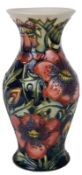 A modern Moorcroft Pottery 'Pheasants Eye' Trial vase designed by Shirley Hayes