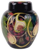 A modern Moorcroft Pottery 'Queens choice' ginger jar and cover designed by Emma Bossons