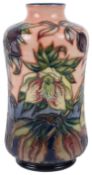 A modern Moorcroft Pottery 'The Ashwood Hellebore' trial vase designed by Nicola Slaney