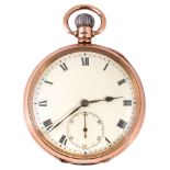 A 9ct gold open faced pocket watch